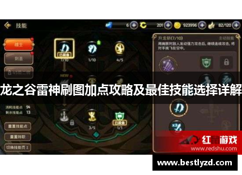 龙之谷雷神刷图加点攻略及最佳技能选择详解